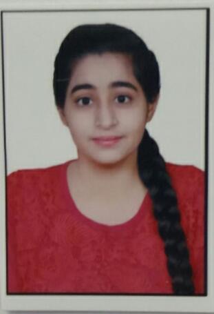 Palak got fourth position in University and top position in district