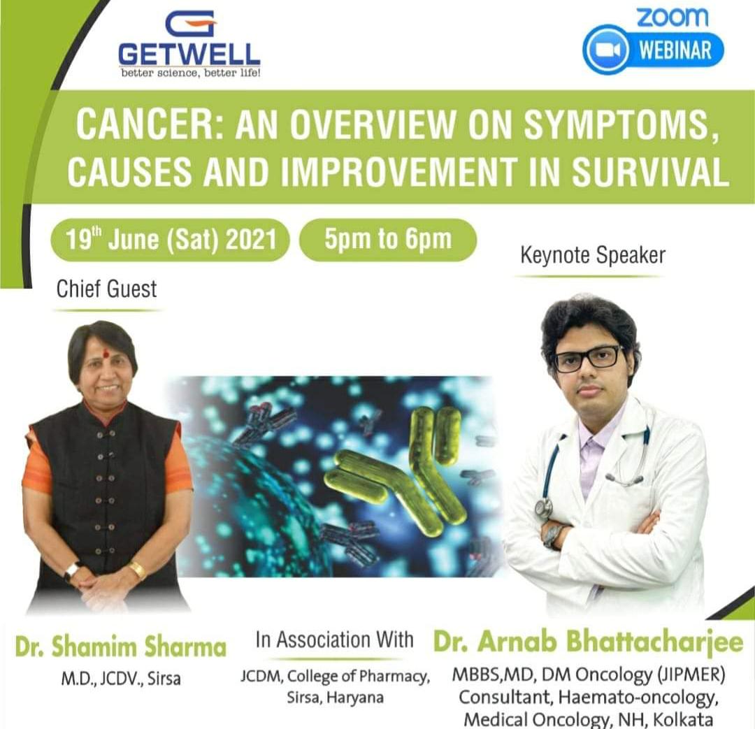 Webinar on Cancer at JCD College of Pharmacy