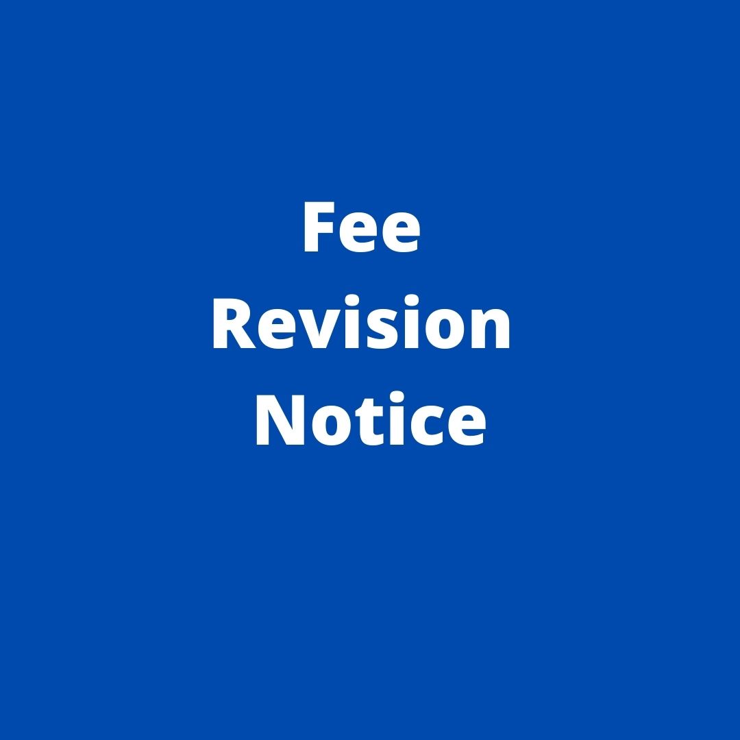 Fee Revision Notice